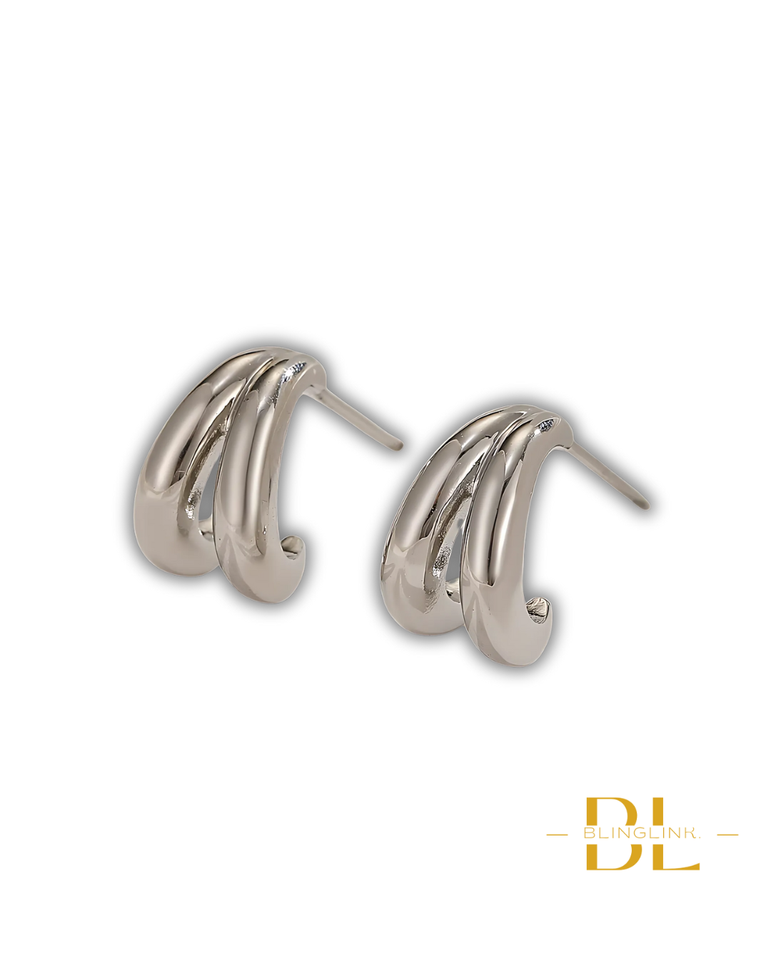 Curve Dome Stud Earrings