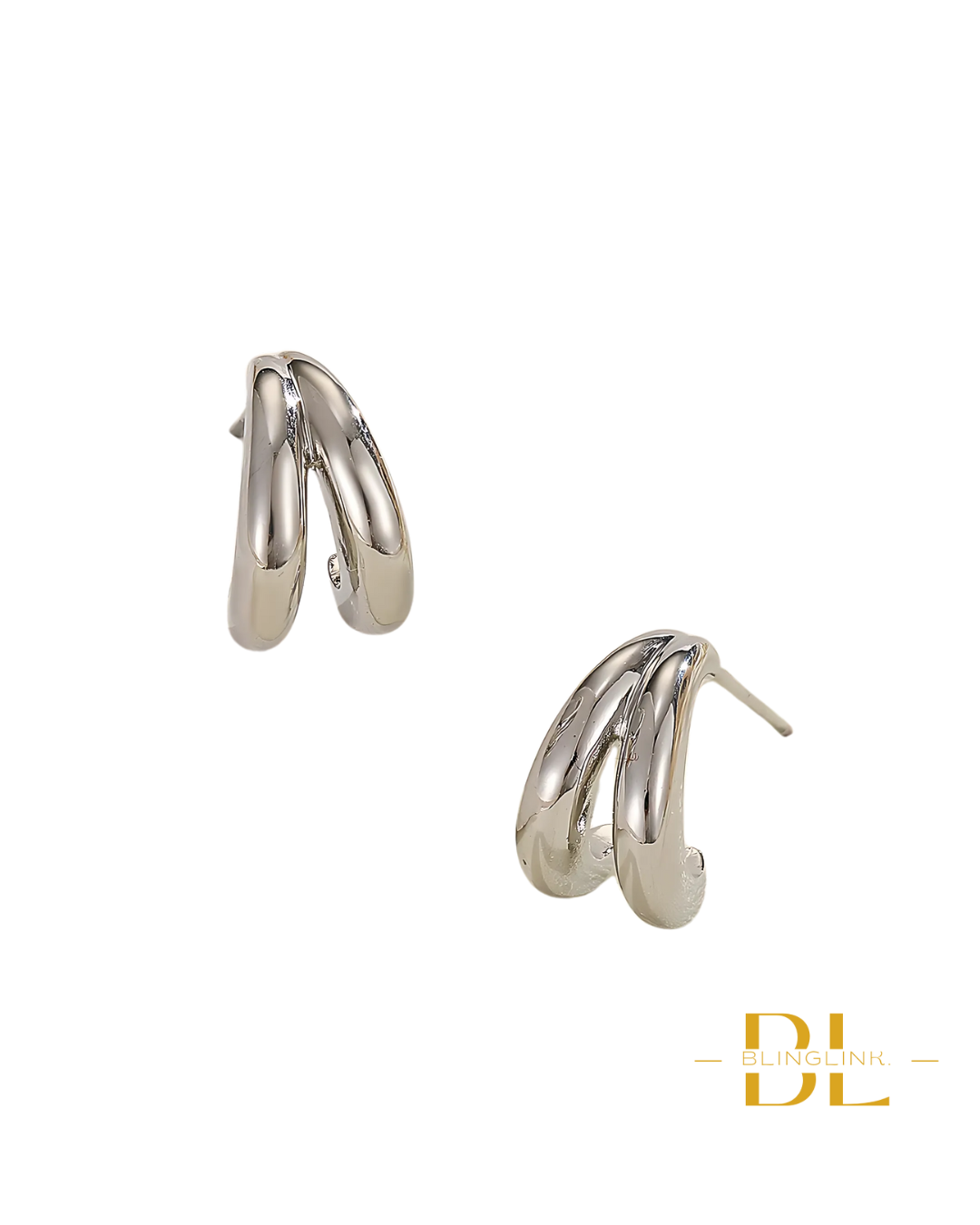 Curve Dome Stud Earrings