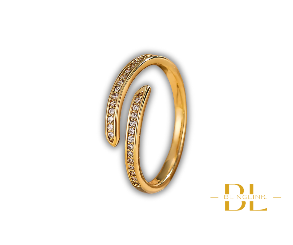 SparkleWrap Adjustable Gold Ring