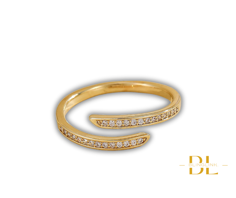SparkleWrap Adjustable Gold Ring