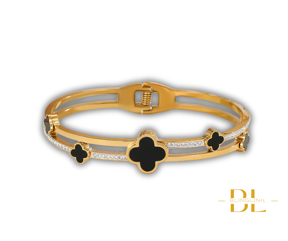 Midnight Clover Luxe Bangle
