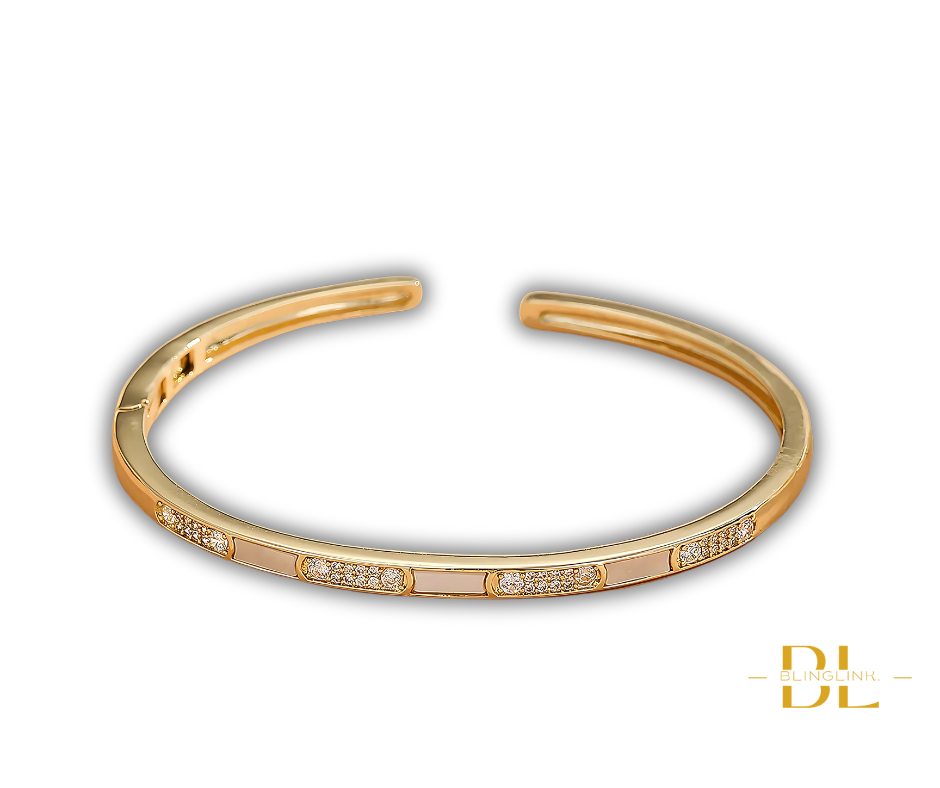 Crystal & Enamel Elegance Bangle