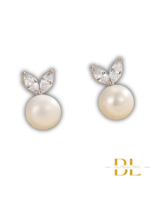 Pearl Leaf Studs