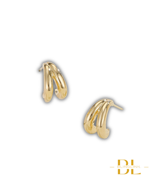 Curve Dome Stud Earrings