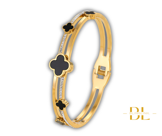 Midnight Clover Luxe Bangle