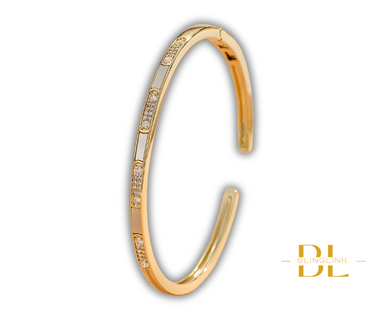 Crystal & Enamel Elegance Bangle